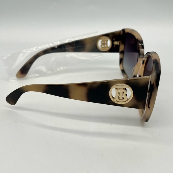 😎HP😎 Burberry BE 429 5013 Light Havana Square Sunglasses - Picture 6 of 12